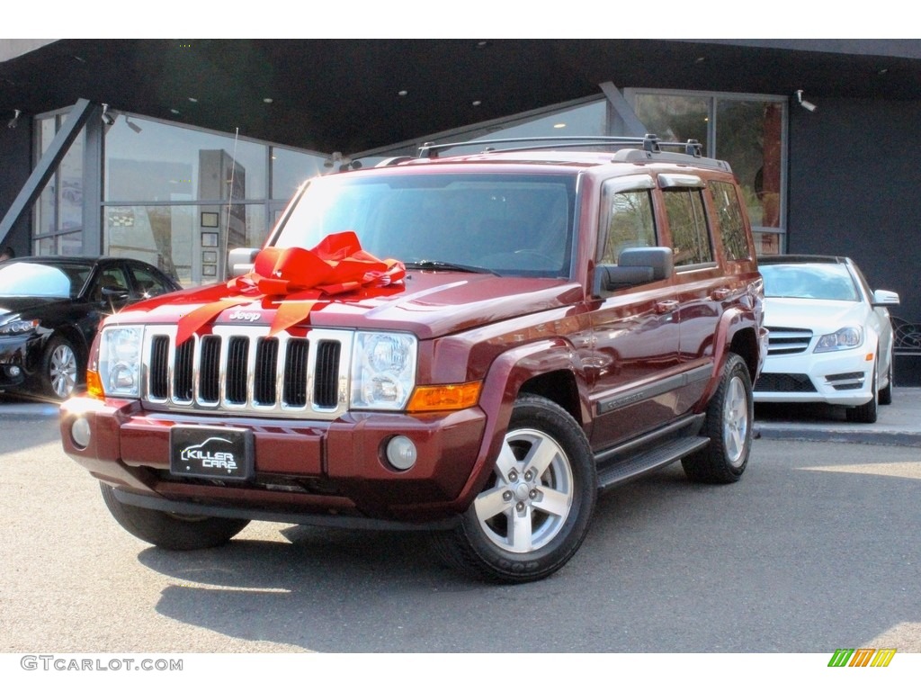 2008 Commander Sport 4x4 - Red Rock Crystal Pearl / Dark Slate Gray photo #3