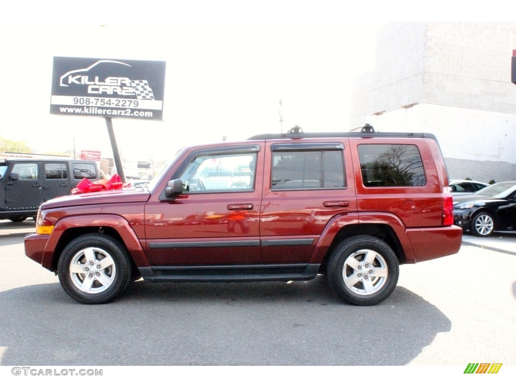 2008 Commander Sport 4x4 - Red Rock Crystal Pearl / Dark Slate Gray photo #4