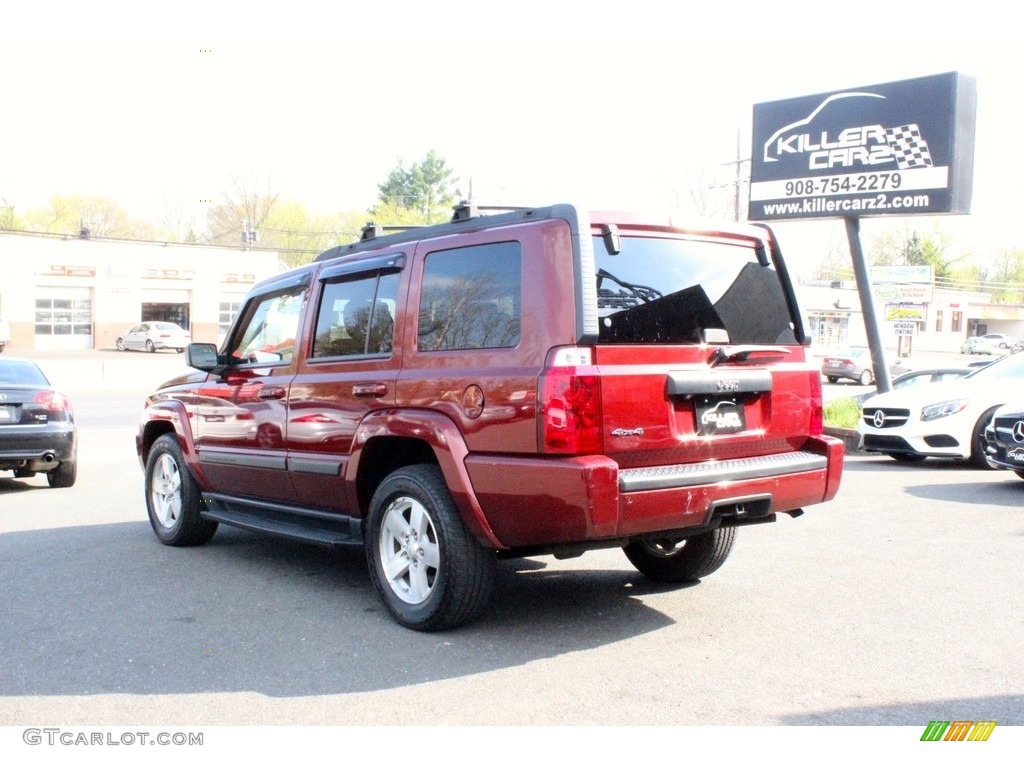 2008 Commander Sport 4x4 - Red Rock Crystal Pearl / Dark Slate Gray photo #5