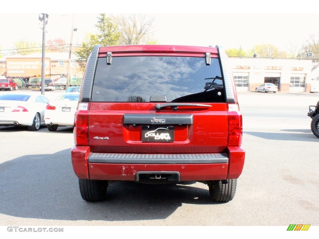 2008 Commander Sport 4x4 - Red Rock Crystal Pearl / Dark Slate Gray photo #6