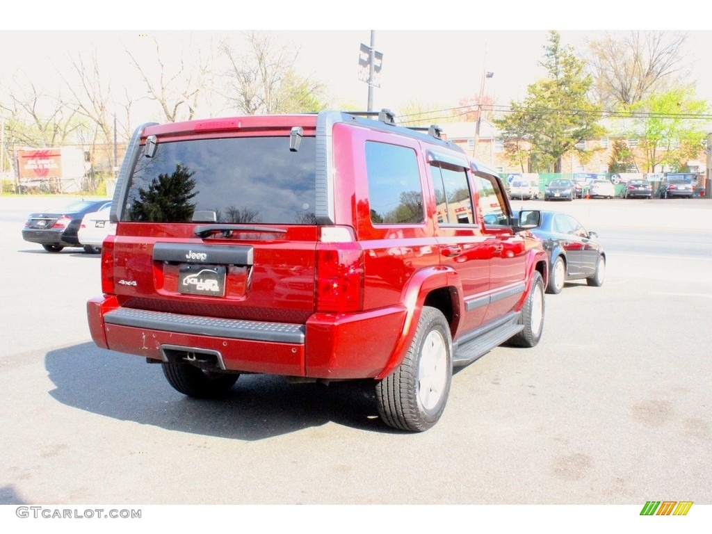2008 Commander Sport 4x4 - Red Rock Crystal Pearl / Dark Slate Gray photo #9