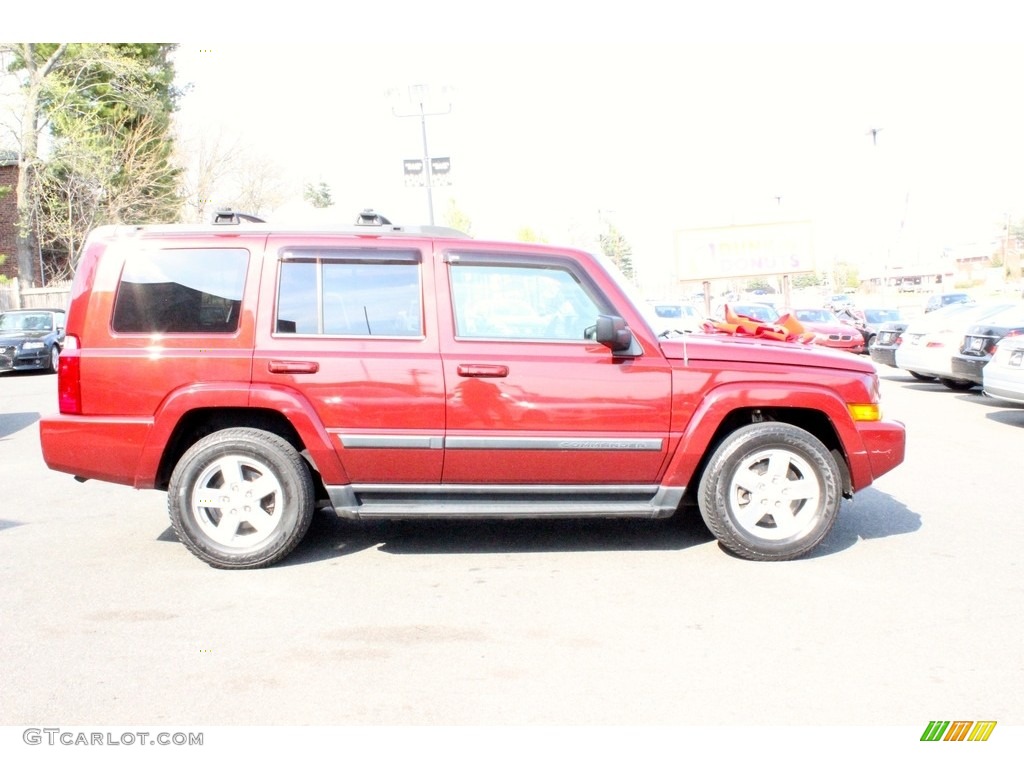 2008 Commander Sport 4x4 - Red Rock Crystal Pearl / Dark Slate Gray photo #10