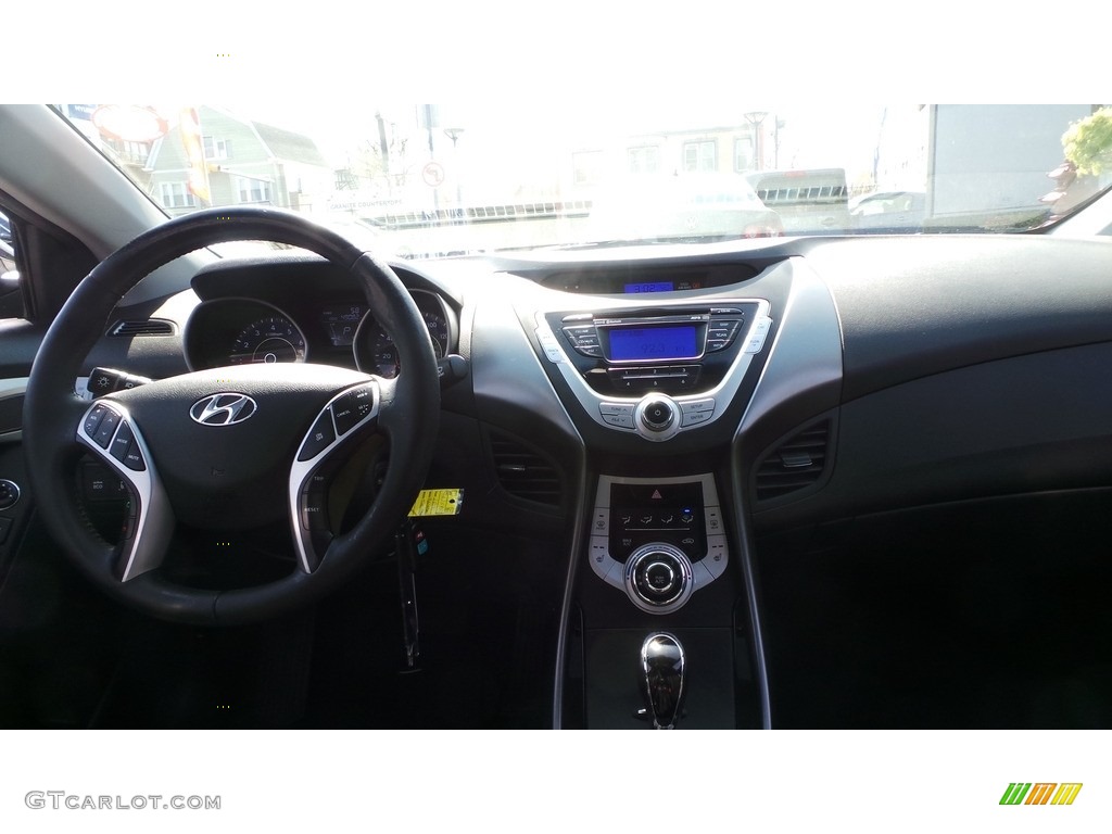 2012 Elantra Limited - Black Noir Pearl / Black photo #11