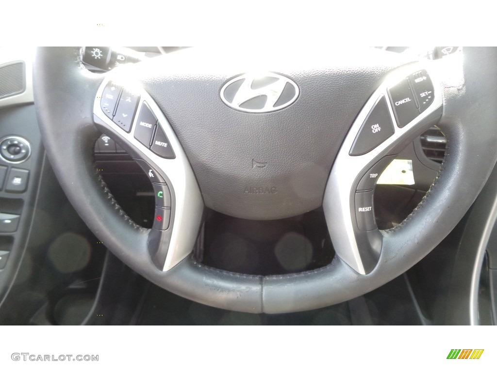 2012 Elantra Limited - Black Noir Pearl / Black photo #13