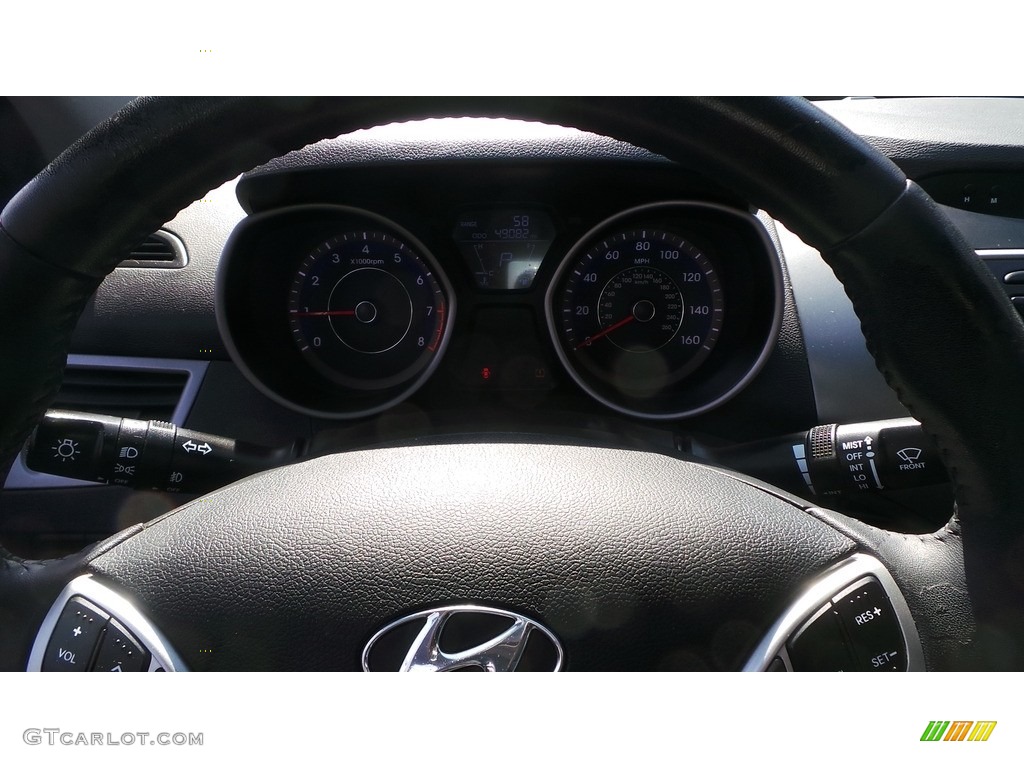 2012 Elantra Limited - Black Noir Pearl / Black photo #14