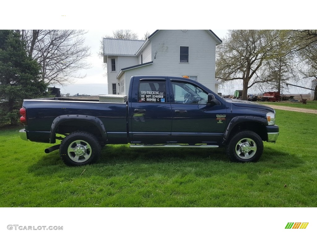 2007 Ram 2500 Big Horn Edition Quad Cab 4x4 - Patriot Blue Pearl / Khaki photo #3