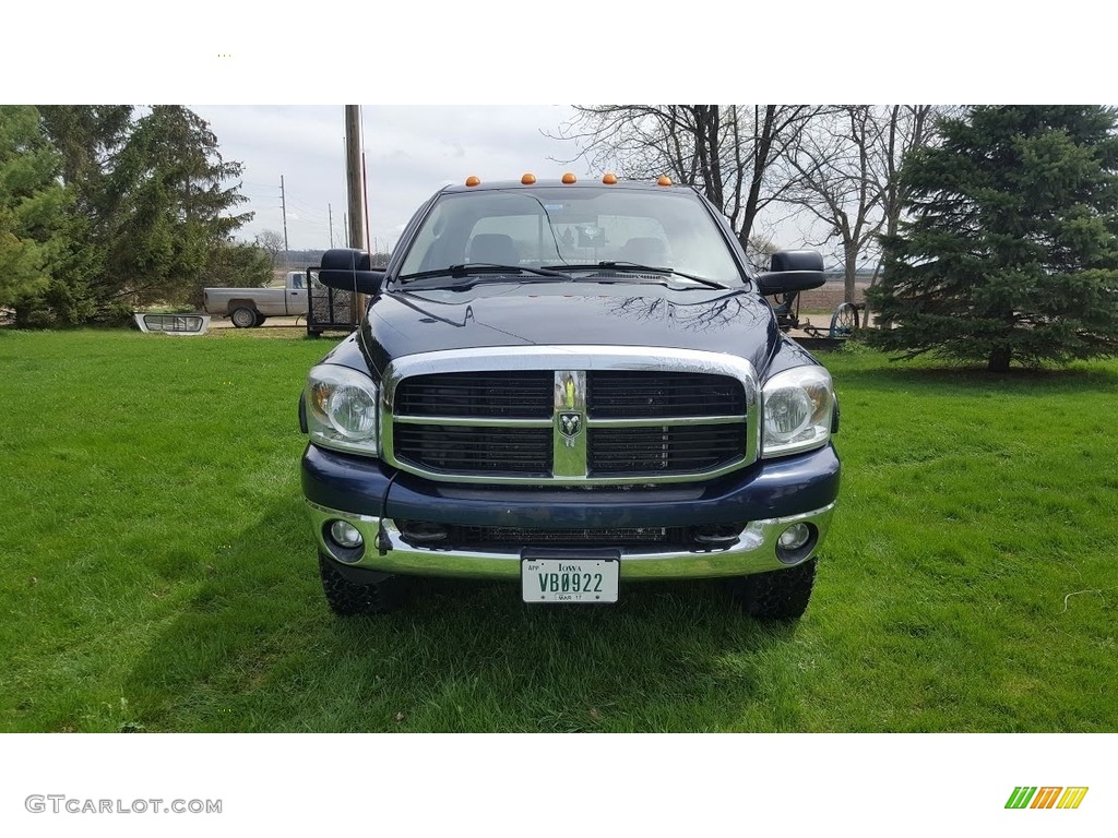 2007 Ram 2500 Big Horn Edition Quad Cab 4x4 - Patriot Blue Pearl / Khaki photo #4