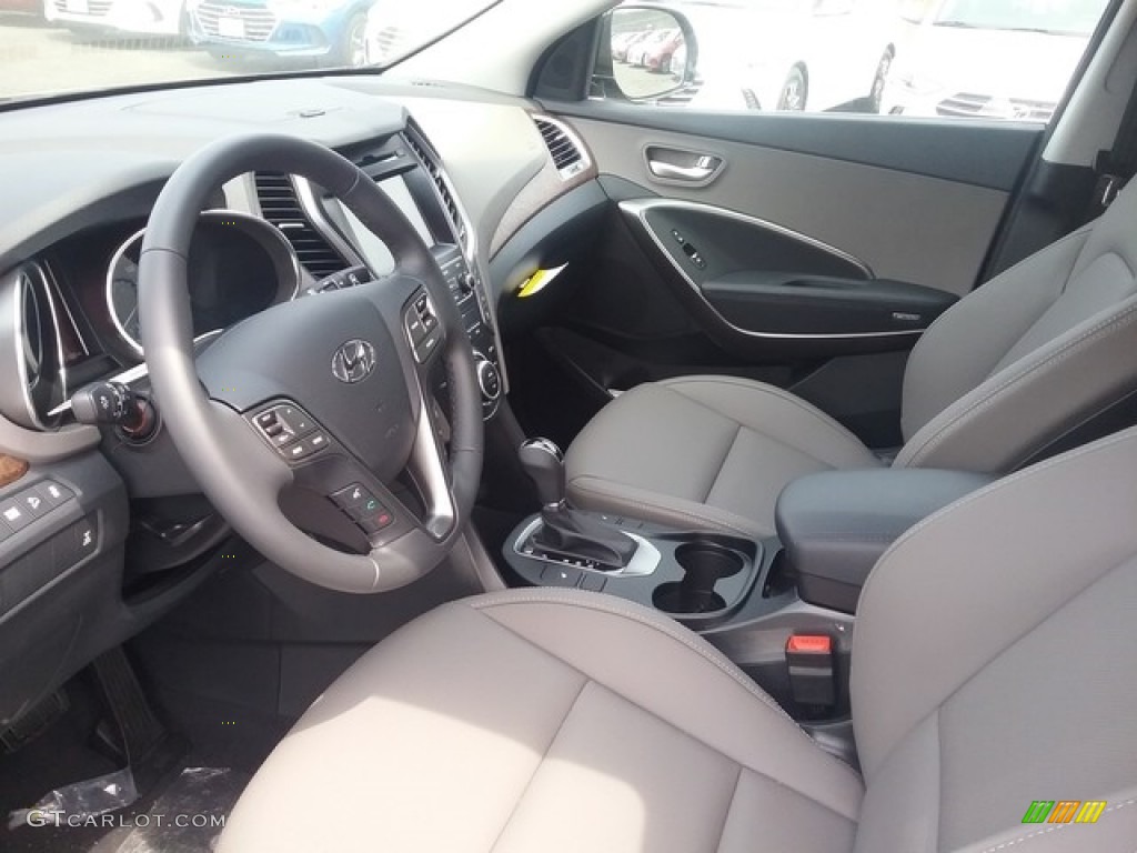 Beige Interior 2017 Hyundai Santa Fe SE AWD Photo #112503181