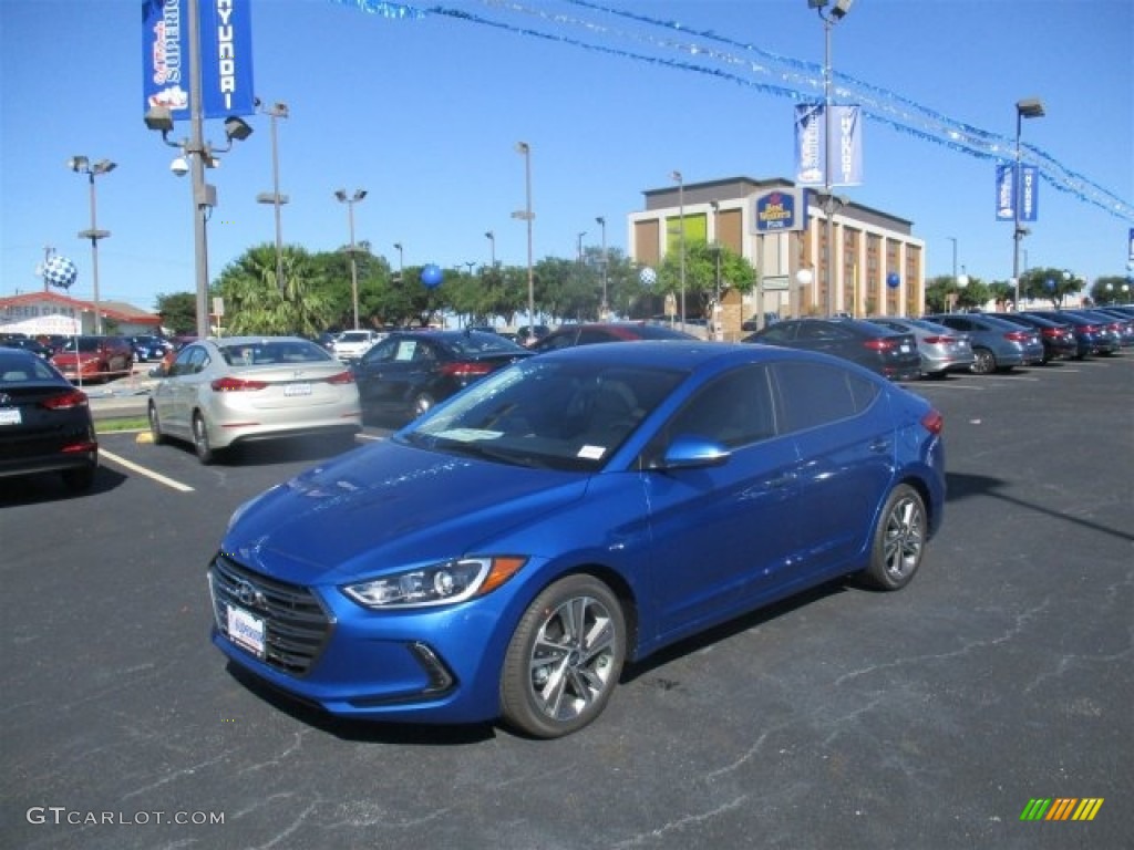 2017 Elantra Limited - Electric Blue / Gray photo #3