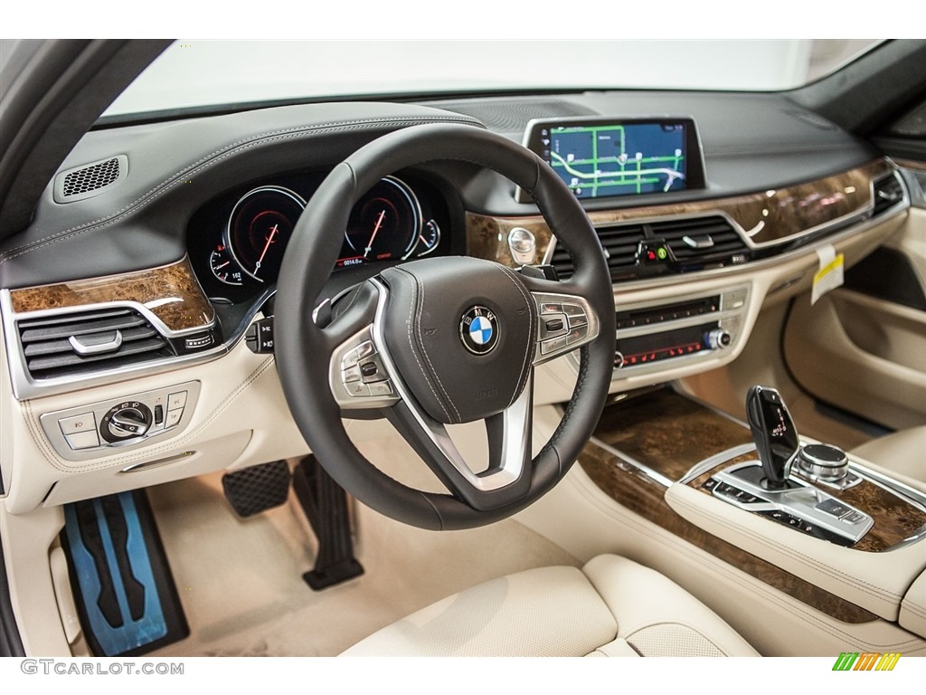 Canberra Beige Interior 2016 BMW 7 Series 750i Sedan Photo #112511332