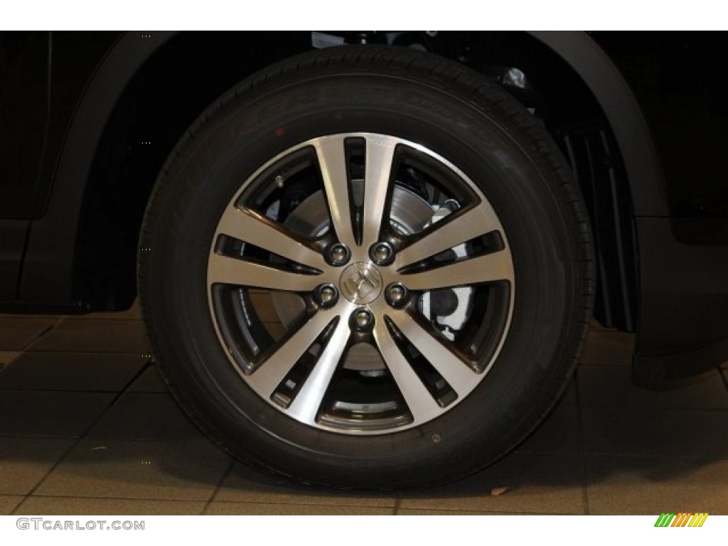 2016 Pilot EX-L AWD - Crystal Black Pearl / Gray photo #2