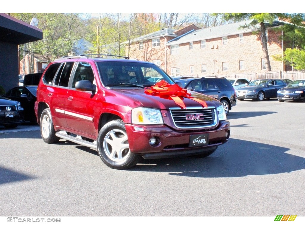 2002 Envoy SLT 4x4 - Magnetic Red Metallic / Dark Pewter photo #1