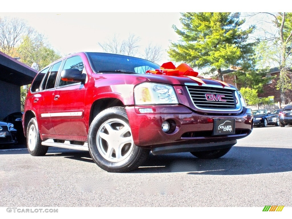 2002 Envoy SLT 4x4 - Magnetic Red Metallic / Dark Pewter photo #11