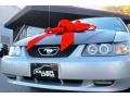 2000 Silver Metallic Ford Mustang V6 Convertible  photo #13