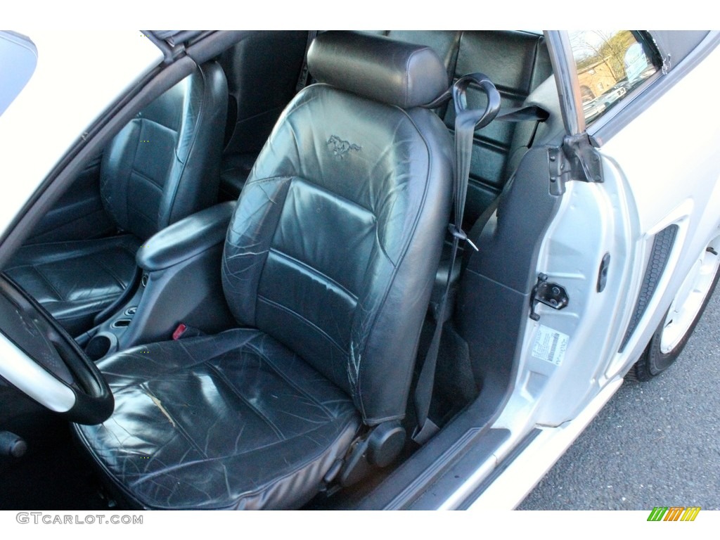 2000 Mustang V6 Convertible - Silver Metallic / Dark Charcoal photo #20