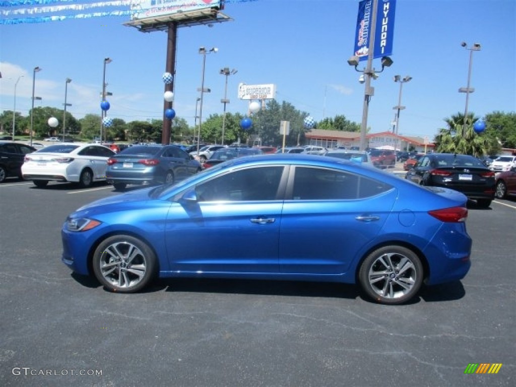 2017 Elantra Limited - Electric Blue / Gray photo #3