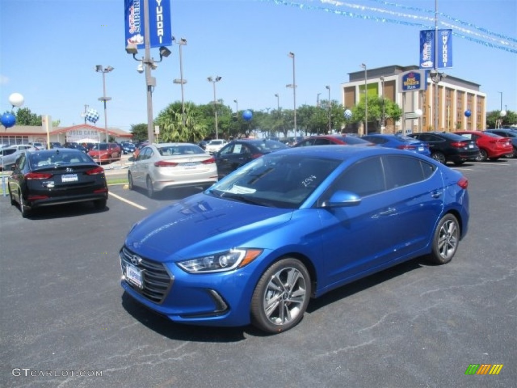 2017 Elantra Limited - Electric Blue / Gray photo #6
