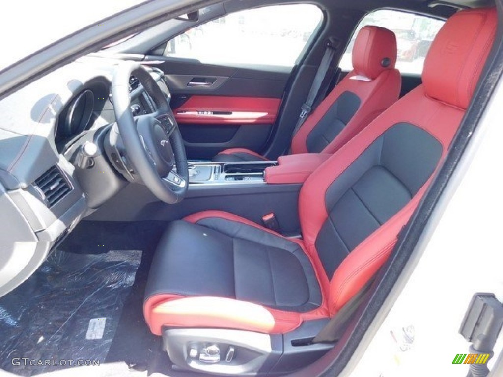 Jet/Red Interior 2016 Jaguar XF S Photo #112522491