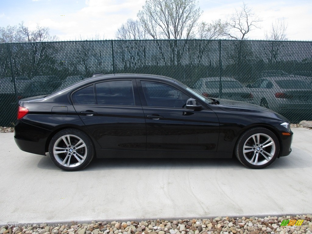 2013 3 Series 328i xDrive Sedan - Jet Black / Coral Red/Black photo #2