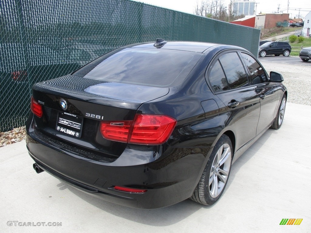 2013 3 Series 328i xDrive Sedan - Jet Black / Coral Red/Black photo #4