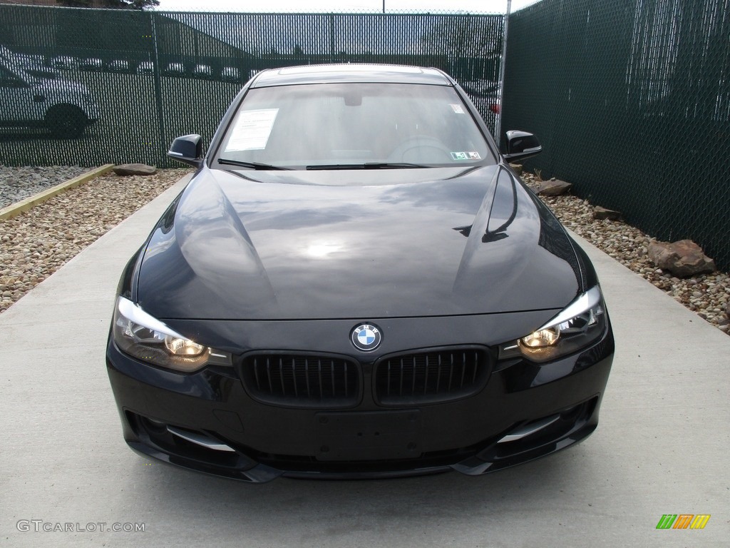 2013 3 Series 328i xDrive Sedan - Jet Black / Coral Red/Black photo #6