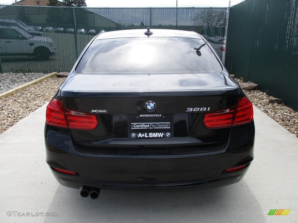 2013 3 Series 328i xDrive Sedan - Jet Black / Coral Red/Black photo #9