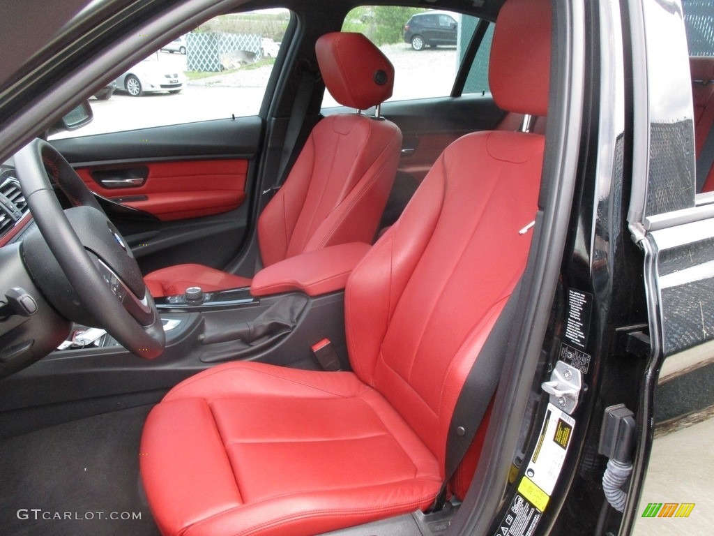 2013 3 Series 328i xDrive Sedan - Jet Black / Coral Red/Black photo #13