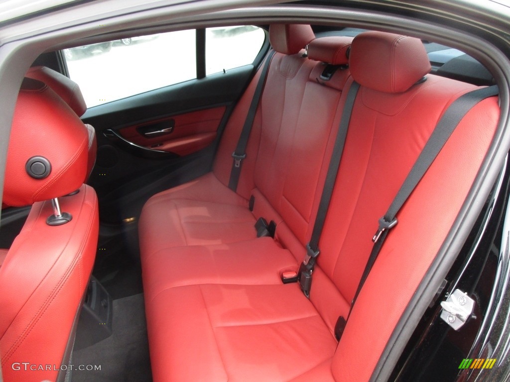 2013 3 Series 328i xDrive Sedan - Jet Black / Coral Red/Black photo #14