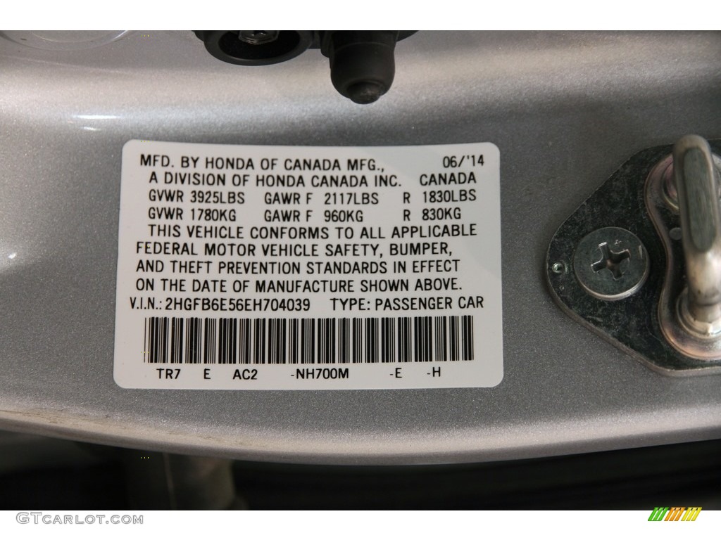 2014 Civic Si Sedan - Alabaster Silver Metallic / Black/Red photo #18