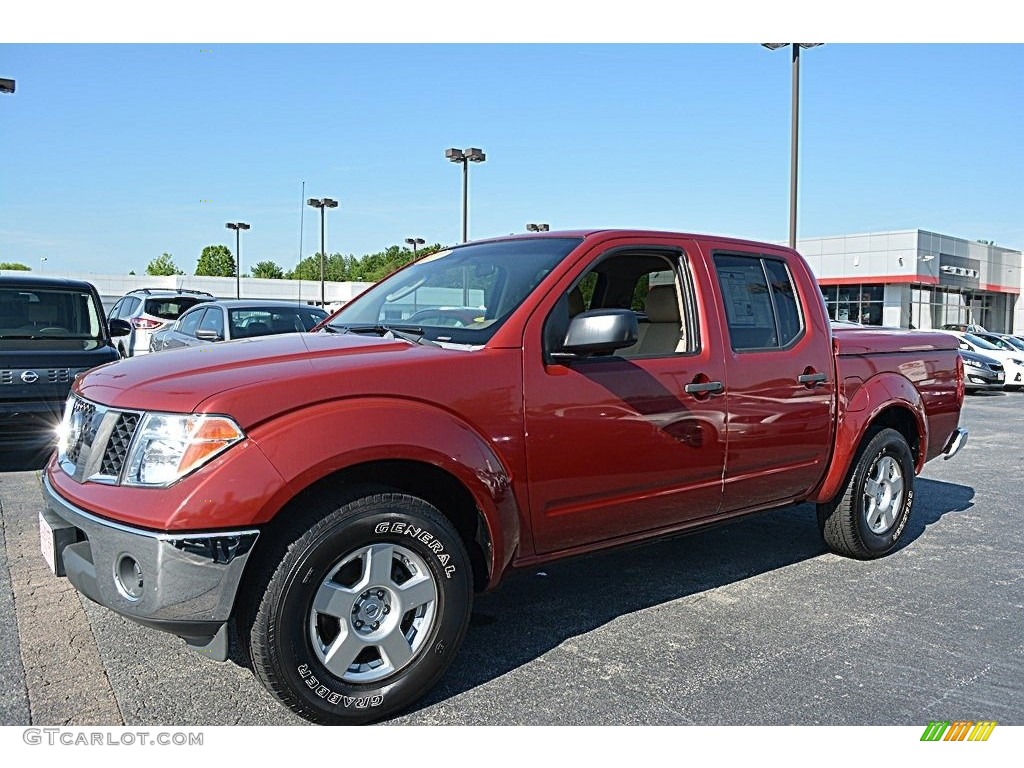 2007 Frontier SE Crew Cab - Red Brawn / Desert photo #7