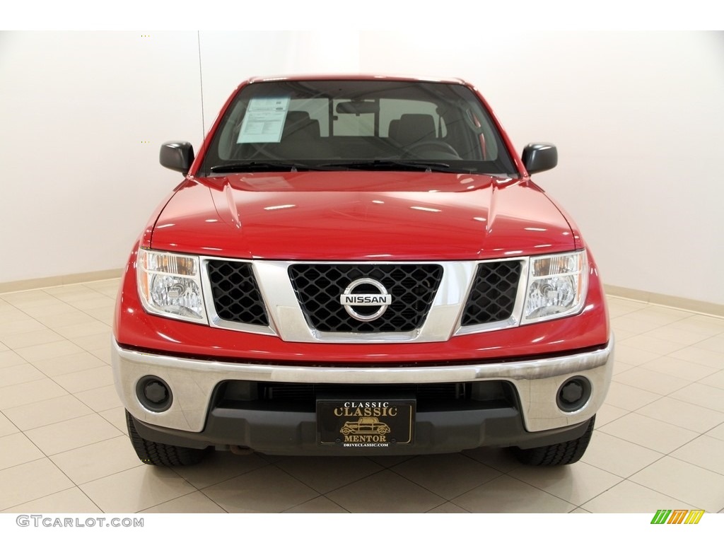 2008 Frontier SE V6 King Cab - Red Alert / Graphite photo #2