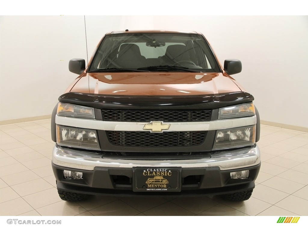 2007 Colorado LT Crew Cab 4x4 - Sunburst Orange Metallic / Very Dark Pewter photo #2