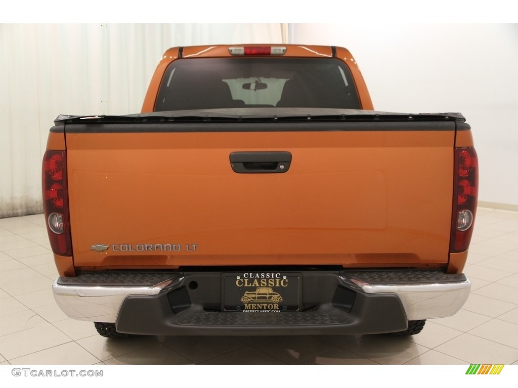 2007 Colorado LT Crew Cab 4x4 - Sunburst Orange Metallic / Very Dark Pewter photo #13