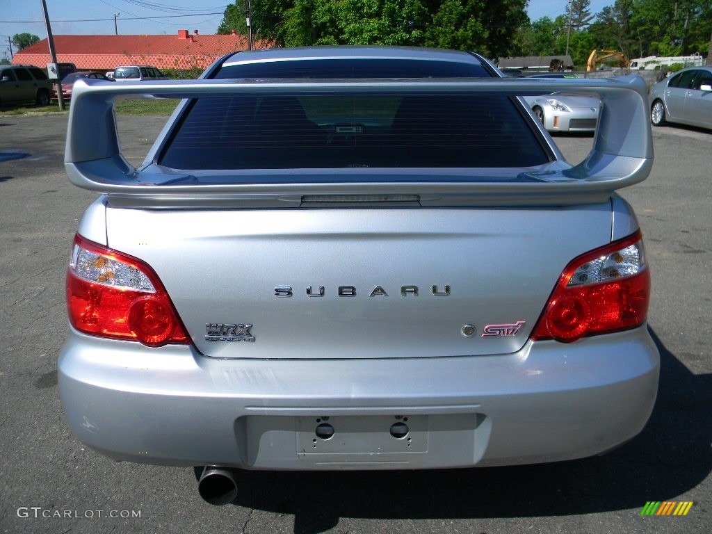 2004 Impreza WRX STi - Platinum Silver Metallic / Blue Ecsaine/Black photo #9