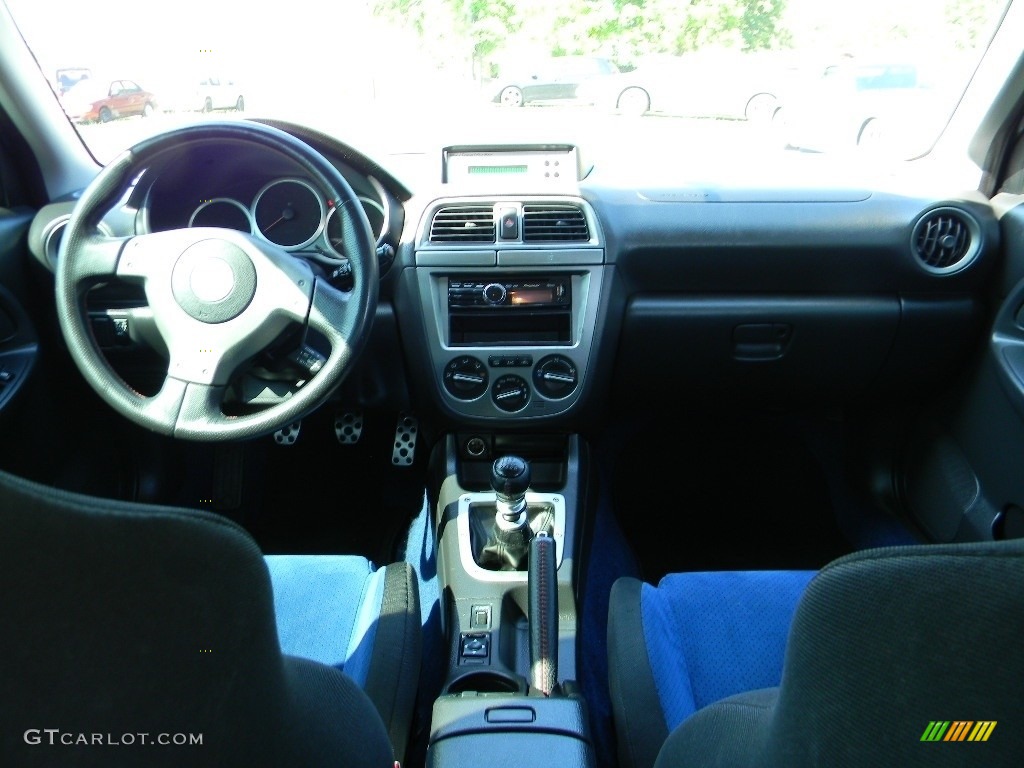 2004 Impreza WRX STi - Platinum Silver Metallic / Blue Ecsaine/Black photo #13