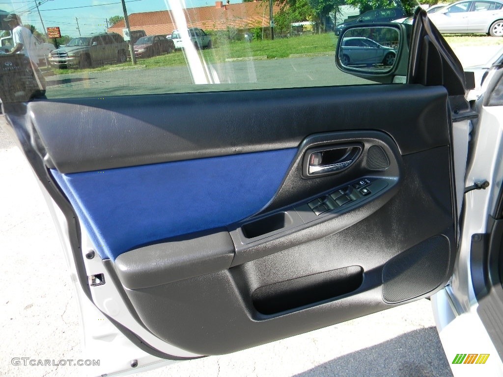 2004 Impreza WRX STi - Platinum Silver Metallic / Blue Ecsaine/Black photo #18