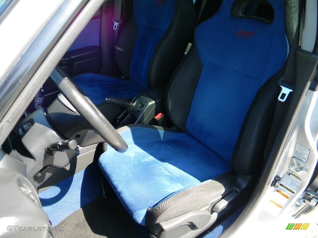 2004 Impreza WRX STi - Platinum Silver Metallic / Blue Ecsaine/Black photo #19
