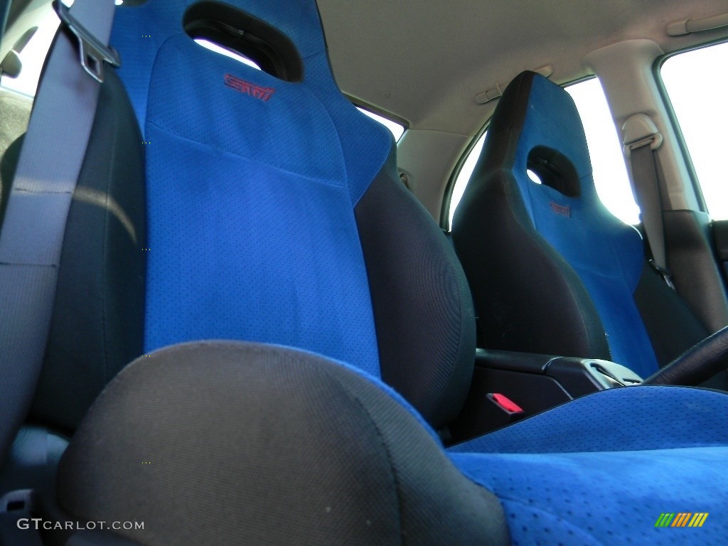 2004 Impreza WRX STi - Platinum Silver Metallic / Blue Ecsaine/Black photo #23