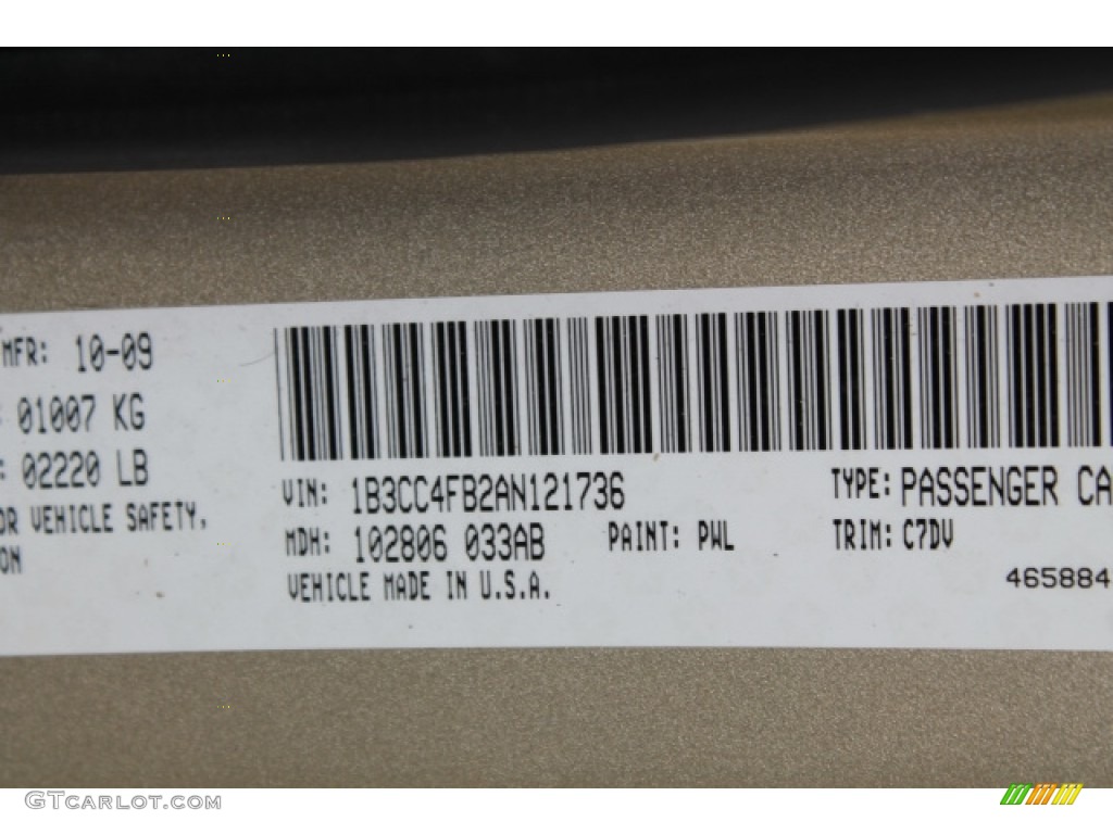 2010 Avenger SXT - White Gold / Dark Slate Gray photo #17