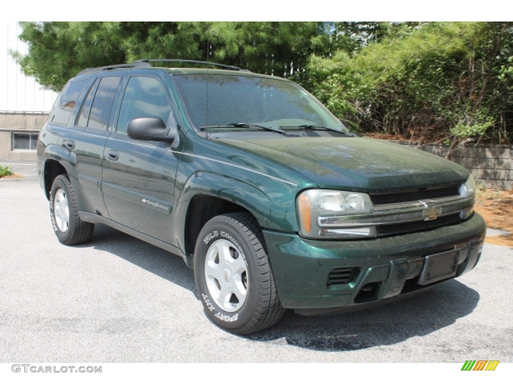 Forest Green Metallic 2002 Chevrolet TrailBlazer LS 4x4 Exterior Photo #112552540