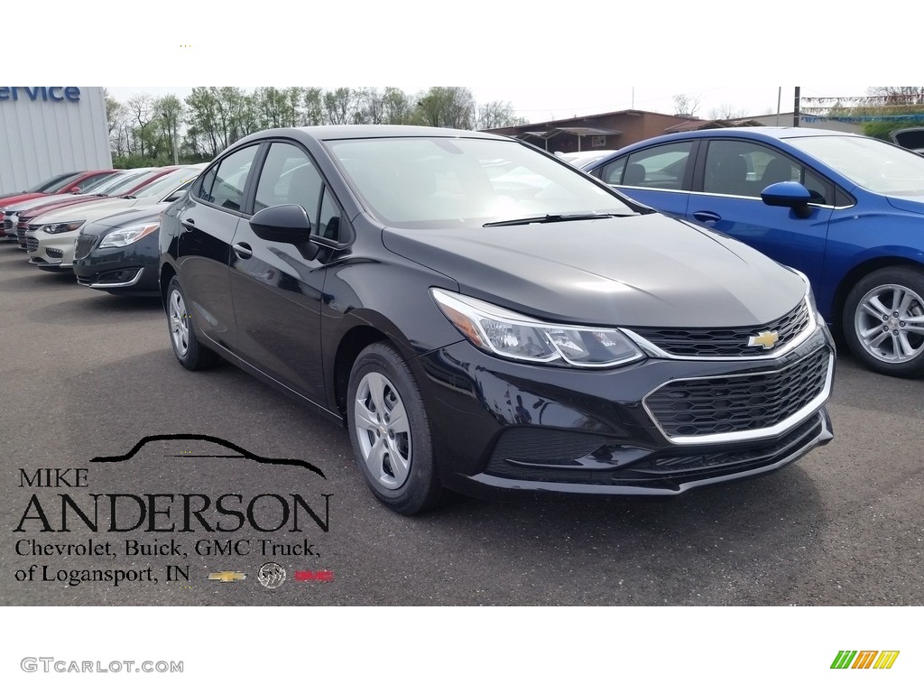 2016 Cruze LS Sedan - Mosaic Black Metallic / Jet Black photo #1