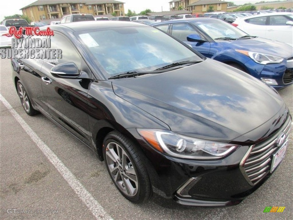 2017 Elantra Limited - Black / Beige photo #1