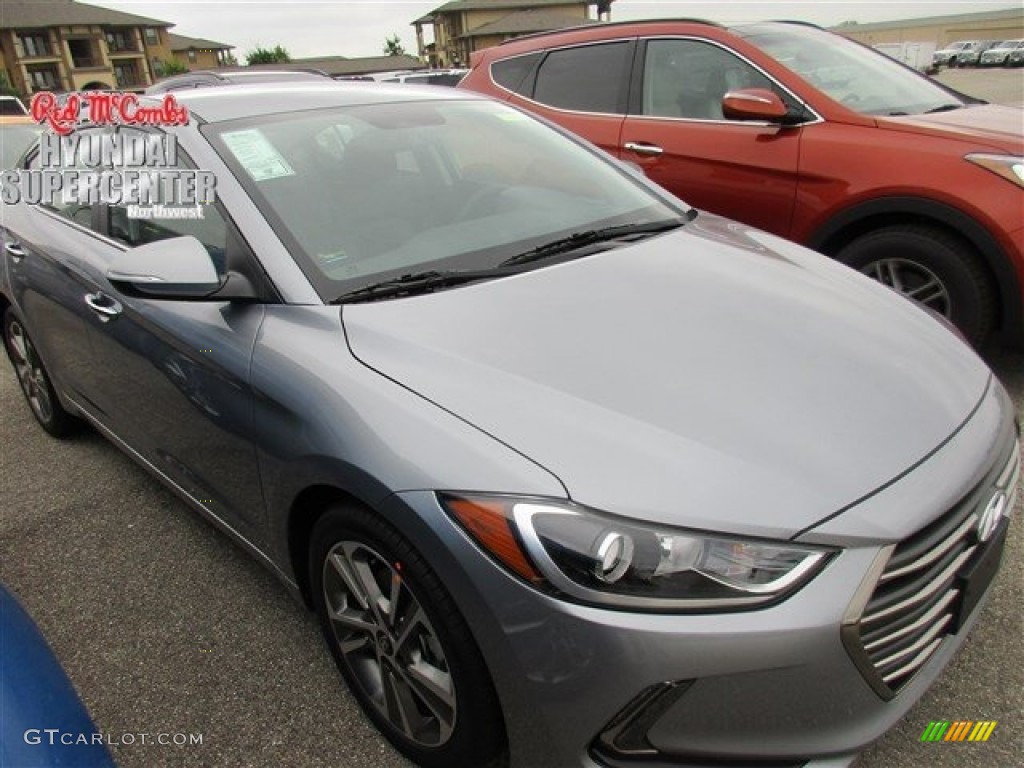 2017 Elantra Limited - Gray / Black photo #1