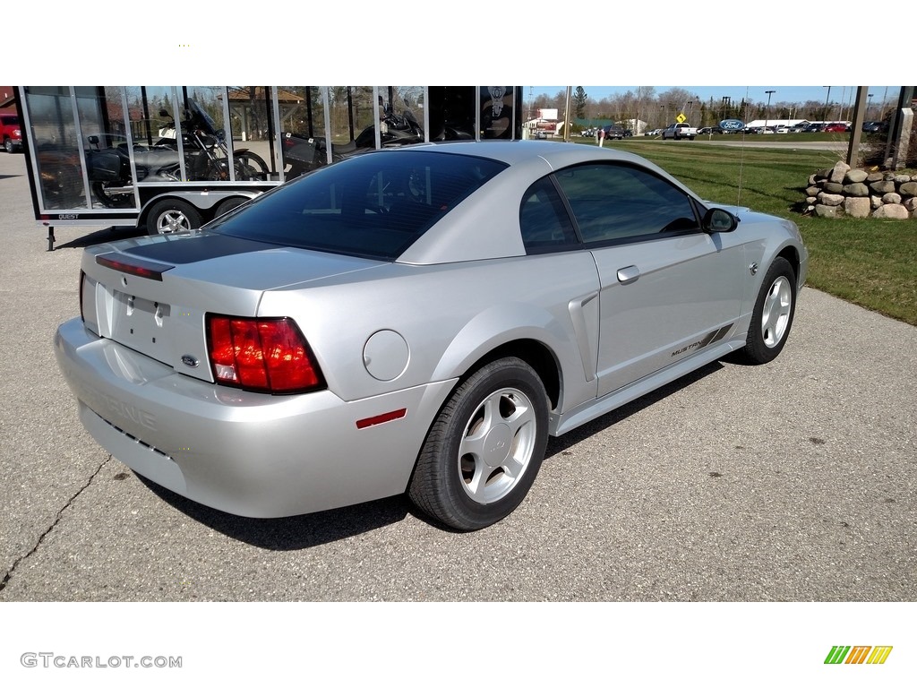 2004 Mustang V6 Coupe - Silver Metallic / Dark Charcoal photo #2