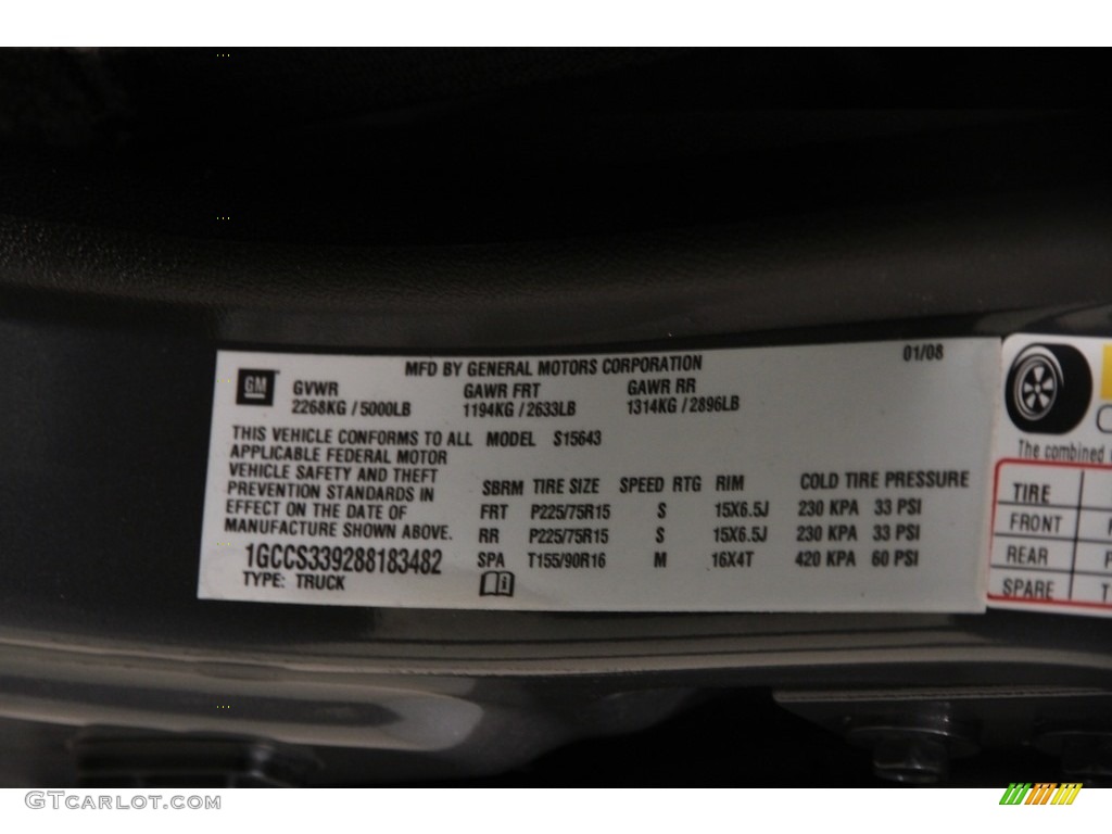 2008 Colorado LT Crew Cab - Dark Gray Metallic / Ebony photo #14