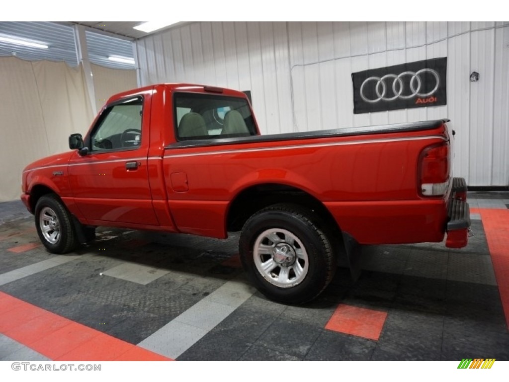 2000 Ranger XLT Regular Cab - Bright Red / Medium Graphite photo #11