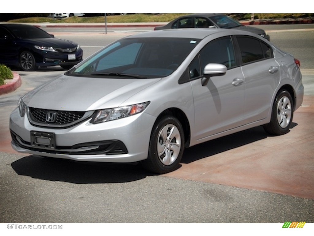 2014 Civic LX Sedan - Alabaster Silver Metallic / Black photo #8