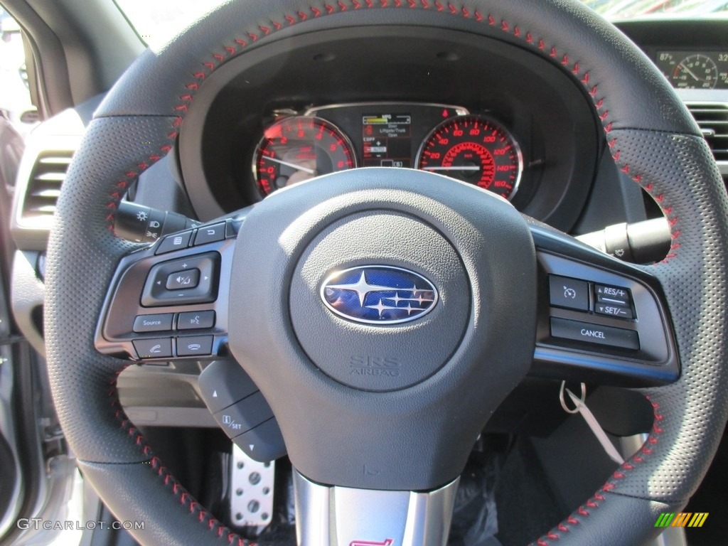 2016 Subaru WRX STI Carbon Black Steering Wheel Photo #112572235