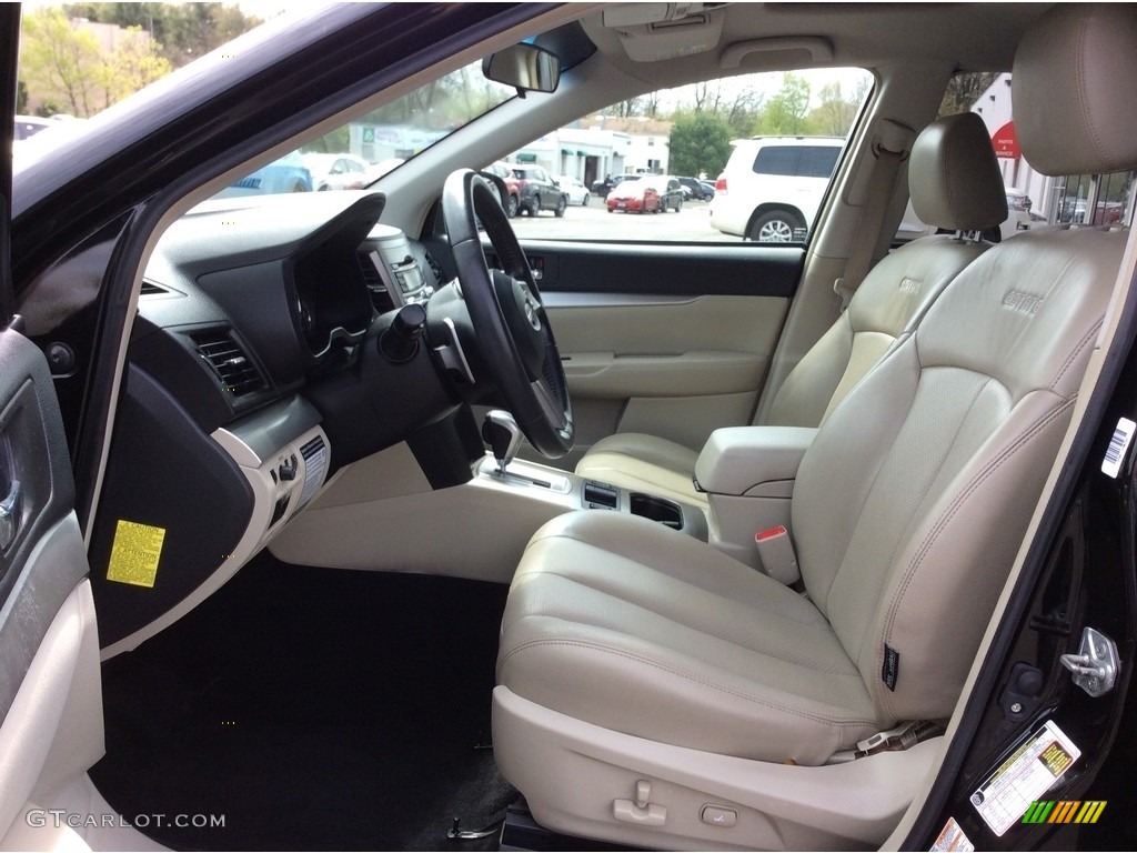 2010 Outback 2.5i Premium Wagon - Crystal Black Silica / Warm Ivory photo #10