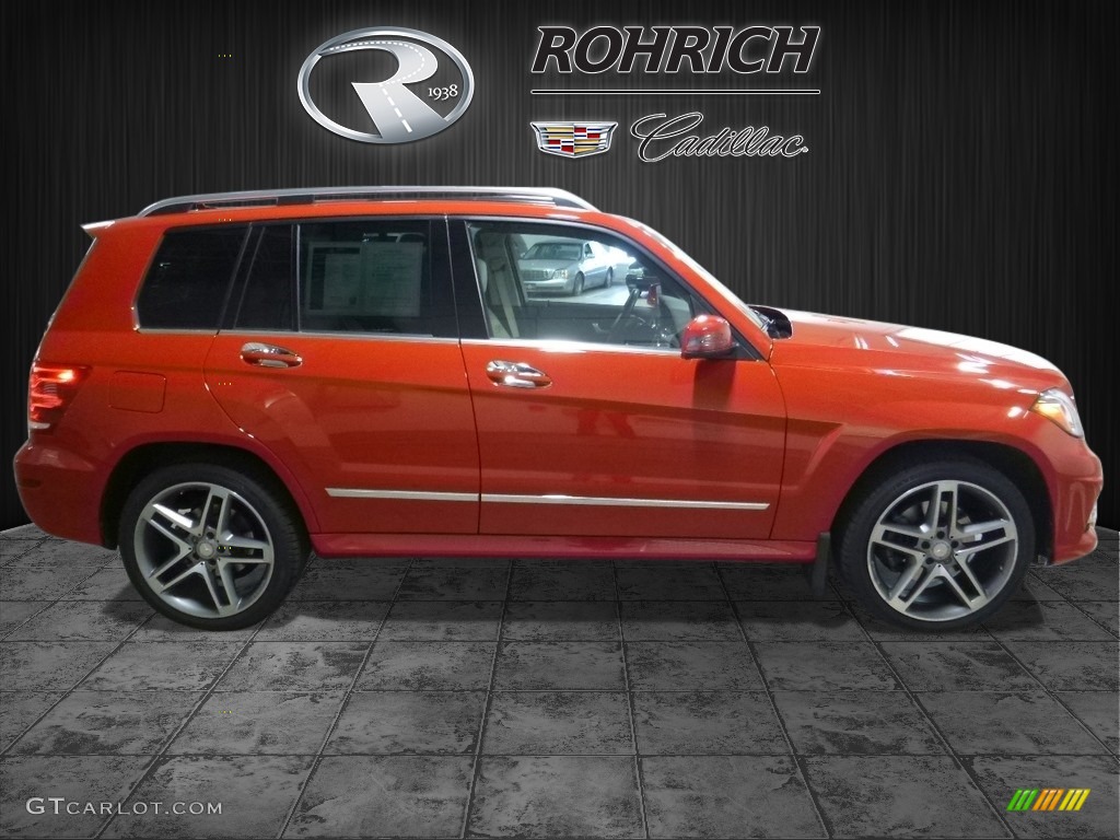 2014 GLK 350 4Matic - Mars Red / Almond Beige/Mocha photo #2
